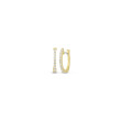 18Kt Gold Huggie Earrings With Diamonds