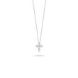 18K White Gold Tiny Treasures Diamond Cross Necklace