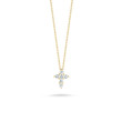 18K Yellow Gold Tiny Treasures Mini Diamond Cross Necklace