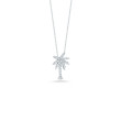 Small Palm Tree Pendant With Diamonds 18K White Gold