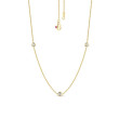 Roberto Coin 18Kt Gold Necklace With 3 Diamond Stations
