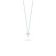 18 Karat White Gold Baby Cross Pendant With Diamonds