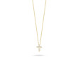 Yellow Gold Baby Cross Pendant with Diamonds