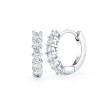 18K Gold Huggie Earrings With Diamonds