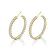 Norman Silverman Signature Diamond Hoop in Yellow Gold