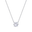 Round Diamond Pendant in 18k White Gold