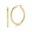18Kt Gold Oval Hoop Earrings