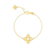 Roberto Coin 18K Petite Venetian Princess Single Satin Flower Bracelet W. Diamond Accent