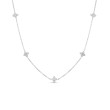 Diamond 5 Station Flower Necklace