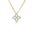 18K Yellow Gold Princess Flower Collection Diamond Pendant