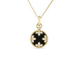18K Yellow Gold Medallion Charm Necklace