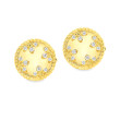 18K Yellow Gold Venetian Medallion Earrings