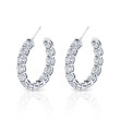 Norman Silverman Signature Everyday Diamond Hoops in White Gold