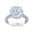 Platinum 3 Sided Shank Round Diamond Ring