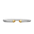 Classic Cable Bracelet in Sterling Silver with 14K Yellow Gold and Citrine, 5mm
