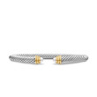 Cable Classics Bracelet in Sterling Silver with Pearls and 14K Yellow Gold