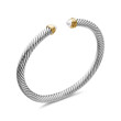 Cable Classics Bracelet in Sterling Silver with Pearls and 14K Yellow Gold