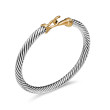 Buckle Bracelet in Sterling Silver with 14K Yellow Gold