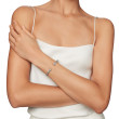 Cable Classics Bracelet in Sterling Silver with Morganite and Pave Diamonds
