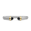 Cable Classics Bracelet in Sterling Silver with Black Onyx and 14K Yellow Gold