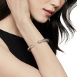 Cable Classics Bracelet in Sterling Silver with Prasiolite and 14K Yellow Gold