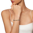 X Classic Cable Station Bracelet in Sterling Silver with 14K Yellow Gold, 5mm