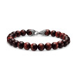 Spiritual Beads Bracelet in Sterling Silver with Red Tiger's Eye