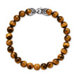 Spiritual Beads Bracelet in Sterling Silver with Tiger's Eye