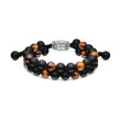 Spiritual Beads Two-Row Bracelet with Black Onyx and Tiger's Eye