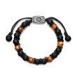 Spiritual Beads Two-Row Bracelet with Black Onyx and Tiger's Eye