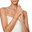 Crossover Two Row Cuff Bracelet in Sterling Silver with 18K Yellow Gold