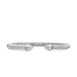 Cable Classics Bracelet in Sterling Silver with Pave Diamond Domes