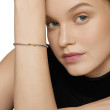 Buckle Classic Cable Bracelet in Sterling Silver with 18K Yellow Gold, 3mm