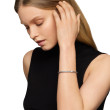 X Classic Cable Station Bracelet in Sterling Silver with Diamonds, 4mm