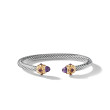 Renaissance Bracelet in Sterling Silver with Amethyst, Pink Tourmaline, Rhodolite Garnet and 14K Yellow Gold