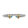Renaissance Bracelet in Sterling Silver with Blue Topaz, Lapis and 14K Yellow Gold