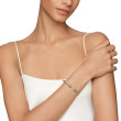 Classic Cable Bracelet in Sterling Silver with 14K Yellow Gold and Blue Topaz, 5mm