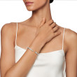 Cable Classics Bracelet in Sterling Silver with Pave Diamond Domes and 14K Yellow Gold
