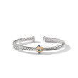 Renaissance Station Bracelet in Sterling Silver with Blue Topaz, Lapis and 14K Yellow Gold