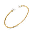 Petite Solari Pearl Bracelet in 18K Yellow Gold with Pave Diamonds