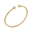 Petite Solari Bead Bracelet in 18K Yellow Gold with Pave Diamonds