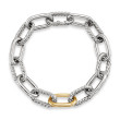 DY Madison® Chain Bracelet in Sterling Silver with 18K Yellow Gold