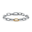 DY Madison® Chain Bracelet in Sterling Silver with 18K Yellow Gold