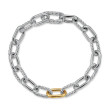 DY Madison® Chain Bracelet in Sterling Silver with 18K Yellow Gold
