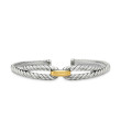 Cable Loop Bracelet in Sterling Silver with 18K Yellow Gold