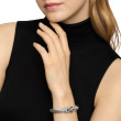 Buckle Bracelet in Sterling Silver with Pave Diamonds and Hampton Blue Topaz
