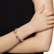 Cable Classics Color Bracelet in Sterling Silver with 14K Yellow Gold Domes