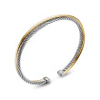 Crossover Bracelet in Sterling Silver with 18K Yellow Gold