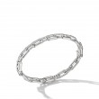 Stax Link Bracelet in Sterling Silver with Diamonds, 6.7mm