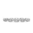 Stax Link Bracelet in Sterling Silver with Diamonds, 6.7mm